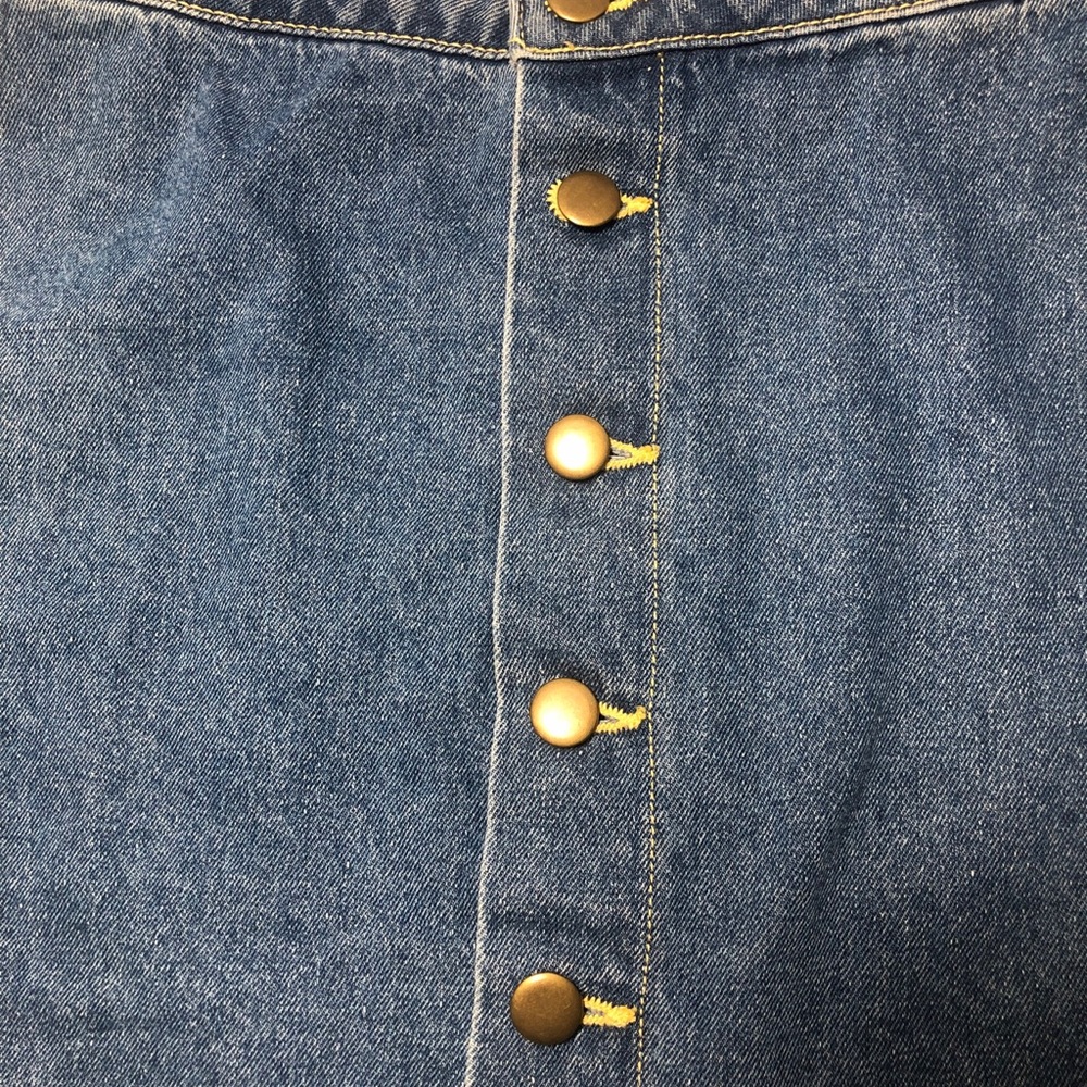 American Apparel Denim Button Front A-Line Mini Skirt Women’s Size Small - Picture 2 of 8